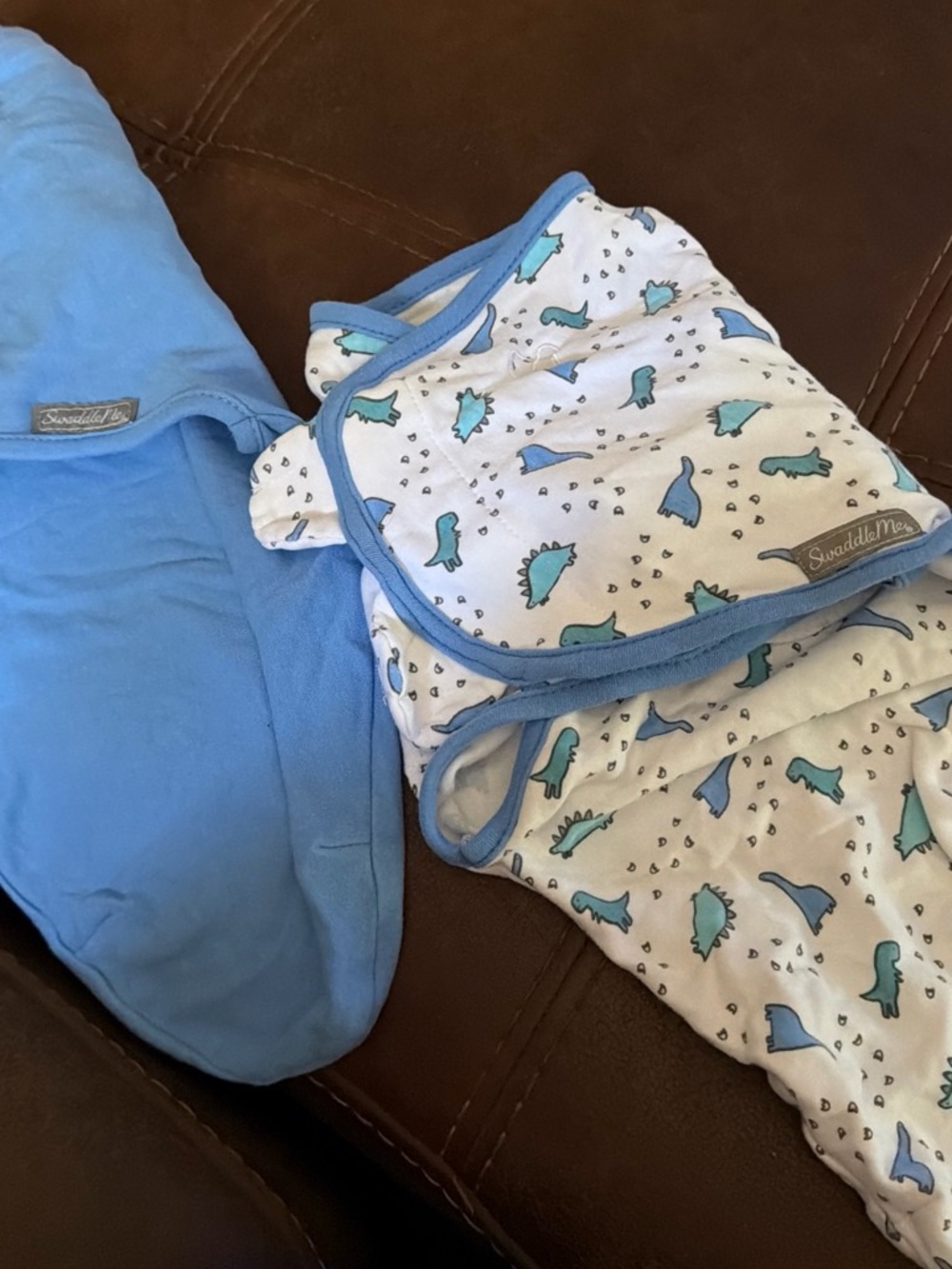 SwaddleMe Blue & White Dinosaur Print Sleep Sack